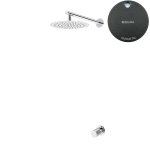 Bruma Avalon Bateria natryskowa podtynkowa z deszczownicą Ø 250 mm ścienną Gunmetal 1893600MG