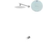 Bruma Avalon Bateria natryskowa podtynkowa z deszczownicą Ø 250 mm ścienną Pure White 1893601PW
