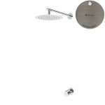 Bruma Avalon Bateria natryskowa podtynkowa z deszczownicą Ø 250 mm ścienną Morning Mist 1893601MM