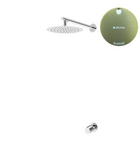 Bruma Avalon Bateria natryskowa podtynkowa z deszczownicą Ø 250 mm ścienną Sunrise 1893601SR