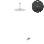 Bruma Avalon Bateria natryskowa podtynkowa z deszczownicą Ø 250 mm sufitową Gunmetal 1893700MG