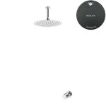 Bruma Avalon Bateria natryskowa podtynkowa z deszczownicą Ø 250 mm sufitową Gunmetal 1893701MG