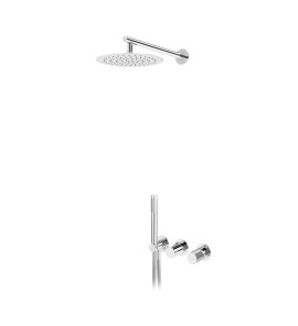 Bruma Avalon Bateria natryskowa podtynkowa z deszczownicą ścienną Ø 250 mm słuchawką prysznicową Chrom 1893602CR