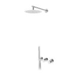 Bruma Avalon Bateria natryskowa podtynkowa z deszczownicą ścienną Ø 250 mm słuchawką prysznicową Chrom 1893602CR