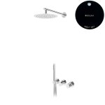 Bruma Avalon Bateria natryskowa podtynkowa z deszczownicą ścienną Ø 250 mm słuchawką prysznicową Night Sky 1893602NS