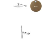 Bruma Avalon Bateria natryskowa podtynkowa z deszczownicą ścienną Ø 250 mm słuchawką prysznicową Sunset 1893602SS