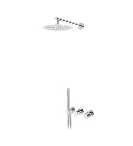 Bruma Avalon Bateria natryskowa podtynkowa z deszczownicą ścienną Ø 250 mm słuchawką prysznicową Chrom 1893603CR