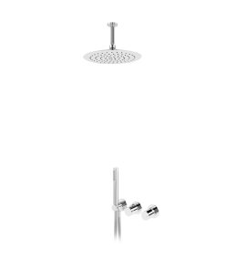 Bruma Avalon Bateria natryskowa podtynkowa z deszczownicą sufitową Ø 250 mm słuchawką prysznicową Chrom 1895821CR