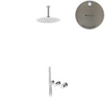 Bruma Avalon Bateria natryskowa podtynkowa z deszczownicą sufitową Ø 250 mm słuchawką prysznicową Morning Mist 1893703MM