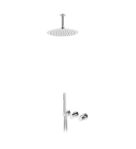 Bruma Avalon Bateria natryskowa podtynkowa z deszczownicą sufitową Ø 250 mm słuchawką prysznicową Chrom 1893703CR