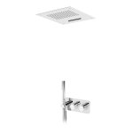 Bruma Avalon Bateria natryskowa termostatyczna podtynkowa z deszczownicą sufitową 500x500 mm i słuchawką prysznicową Chrom 1844882CR