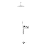 Bruma Avalon Bateria wannowo-natryskowa termostatyczna podtynkowa z deszczownicą Ø 250 mm słuchawką prysznicową i napełniaczem w przelewie Chrom 1843822CR