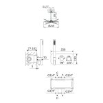 Bruma Avalon Bateria wannowo-natryskowa termostatyczna podtynkowa z deszczownicą Ø 250 mm słuchawką prysznicową i napełniaczem w przelewie Chrom 1843822CR