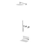 Bruma Avalon Bateria wannowo-natryskowa podtynkowa z deszczownicą Ø 250 mm wylewką i słuchawką prysznicową Chrom 1892402CR