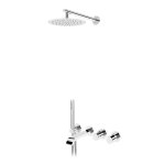 Bruma Avalon Bateria wannowo-natryskowa podtynkowa z deszczownicą Ø 250 mm i słuchawką prysznicową Chrom 1893031CR