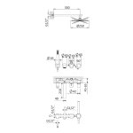 Bruma Avalon Bateria wannowo-natryskowa podtynkowa z deszczownicą Ø 250 mm i słuchawką prysznicową Chrom 1892405CR