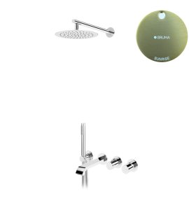 Bruma Avalon Bateria wannowo-natryskowa podtynkowa z deszczownicą Ø 250 mm i słuchawką prysznicową Sunrise 1893031SR