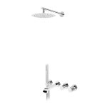 Bruma Avalon Bateria wannowo-natryskowa podtynkowa z deszczownicą Ø 250 mm i słuchawką prysznicową Chrom 1892404CR
