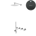 Bruma Avalon Bateria wannowo-natryskowa podtynkowa z deszczownicą Ø 250 mm i słuchawką prysznicową Gunmetal 1892404MG