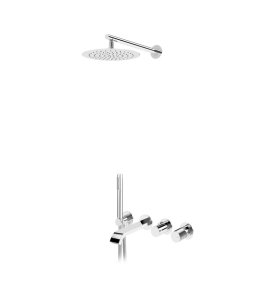 Bruma Avalon Bateria wannowo-natryskowa podtynkowa z deszczownicą Ø 250 mm i słuchawką prysznicową Chrom 1892405CR