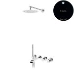 Bruma Avalon Bateria wannowo-natryskowa podtynkowa z deszczownicą Ø 250 mm i słuchawką prysznicową Night Sky 1892405NS