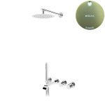 Bruma Avalon Bateria wannowo-natryskowa podtynkowa z deszczownicą Ø 250 mm i słuchawką prysznicową Sunrise 1892405SR