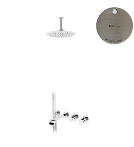 Bruma Avalon Bateria wannowo-natryskowa podtynkowa z deszczownicą sufitową Ø 250 mm i słuchawką prysznicową Morning Mist 1893331MM