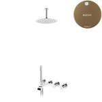 Bruma Avalon Bateria wannowo-natryskowa podtynkowa z deszczownicą sufitową Ø 250 mm i słuchawką prysznicową Sunset 1893331SS