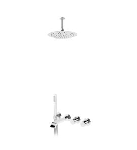 Bruma Avalon Bateria wannowo-natryskowa podtynkowa z deszczownicą sufitową Ø 250 mm i słuchawką prysznicową Chrom 1893331CR