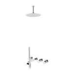 Bruma Avalon Bateria wannowo-natryskowa podtynkowa z deszczownicą sufitową Ø 250 mm i słuchawką prysznicową Chrom 1893331CR