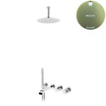 Bruma Avalon Bateria wannowo-natryskowa podtynkowa z deszczownicą sufitową Ø 250 mm i słuchawką prysznicową Sunrise 1892505SR