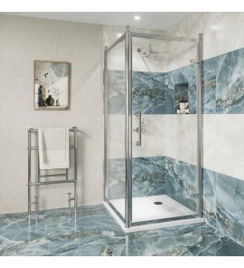 Burlington Classique Kabina prysznicowa 90x90x200 chrom CQHDSC0900+CQSPSC0900