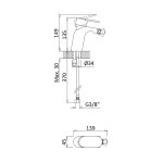 Bruma Spring Bateria bidetowa jednootworowa bez korka Chrom 1120200CR