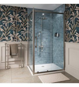 Burlington Classique Kabina prysznicowa 120x90x200 brushed nickel CQSLLC1200+CQSPLC0900