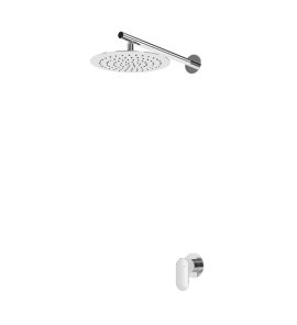 Bruma Spring Zestaw natryskowy podtynkowy Ø 250 mm z ramieniem ściennym Chrom 1127602CR