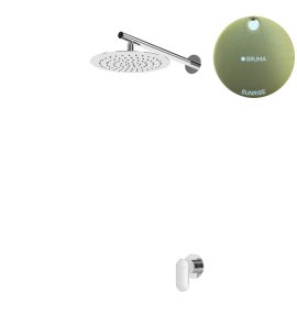 Bruma Spring Zestaw natryskowy podtynkowy Ø 250 mm z ramieniem ściennym Sunrise 1127602SR