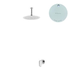Bruma Spring Zestaw natryskowy z deszczownicą Ø 250 mm sufitową Pure White 1125609PW