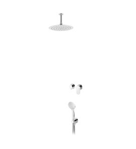 Bruma Spring Zestaw natryskowy z deszczownicą Ø 250 mm sufitową i słuchawką prysznicową Chrom 1127500CR
