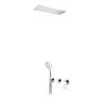 Bruma Spring Zestaw natryskowy z deszczownicą ścienną i słuchawką prysznicową Chrom 1125741CR