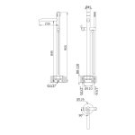 Bruma X-Alpha Bateria wannowa wolnostojąca Satin stainless steel 1869802IS