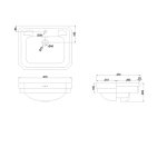 Burlington Bespoke Umywalka 57,5x47,2 modern B121THMOD