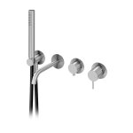 Bruma X-Alpha Bateria wannowo-natryskowa podtynkowa z wylewką Satin stainless steel 1864902IS