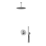 Bruma X-Alpha Zestaw natryskowy podtynkowy z deszczownicą Ø 250 mm na ramieniu sufitowym Satin stainless steel 1865662IS