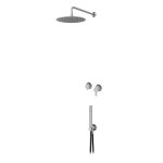 Bruma X-Alpha Zestaw natryskowy podtynkowy z deszczownicą Ø 250 mm na ramieniu ściennym Satin stainless steel 1863600IS