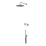 Bruma X-Alpha Zestaw natryskowy podtynkowy z deszczownicą Ø 250 mm na ramieniu ściennym Satin stainless steel 1863601IS