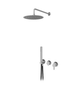   Bruma Zestaw natryskowy podtynkowy z deszczownicą Ø 250 mm na ramieniu ściennym Satin stainless steel 1867821IS W MAGAZYNIE!!