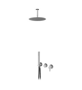    Bruma X-Alpha Zestaw natryskowy podtynkowy z deszczownicą Ø 250 mm na ramieniu sufitowym Satin stainless steel 1865621IS W MAGAZYNIE !!!