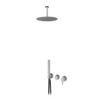    Bruma X-Alpha Zestaw natryskowy podtynkowy z deszczownicą Ø 250 mm na ramieniu sufitowym Satin stainless steel 1865621IS W MAGAZYNIE !!!