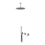 Bruma X-Alpha Zestaw natryskowy podtynkowy z deszczownicą Ø 250 mm na ramieniu sufitowym Satin stainless steel 1865622IS