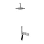Bruma X-Alpha Zestaw natryskowy termostatyczny podtynkowy z deszczownicą Ø 250 mm na ramieniu sufitowym Satin stainless steel 1866011IS